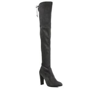 Stuart Weitzman Over-the-Knee OTK Highland Suede Boots | Gray | US Size 9